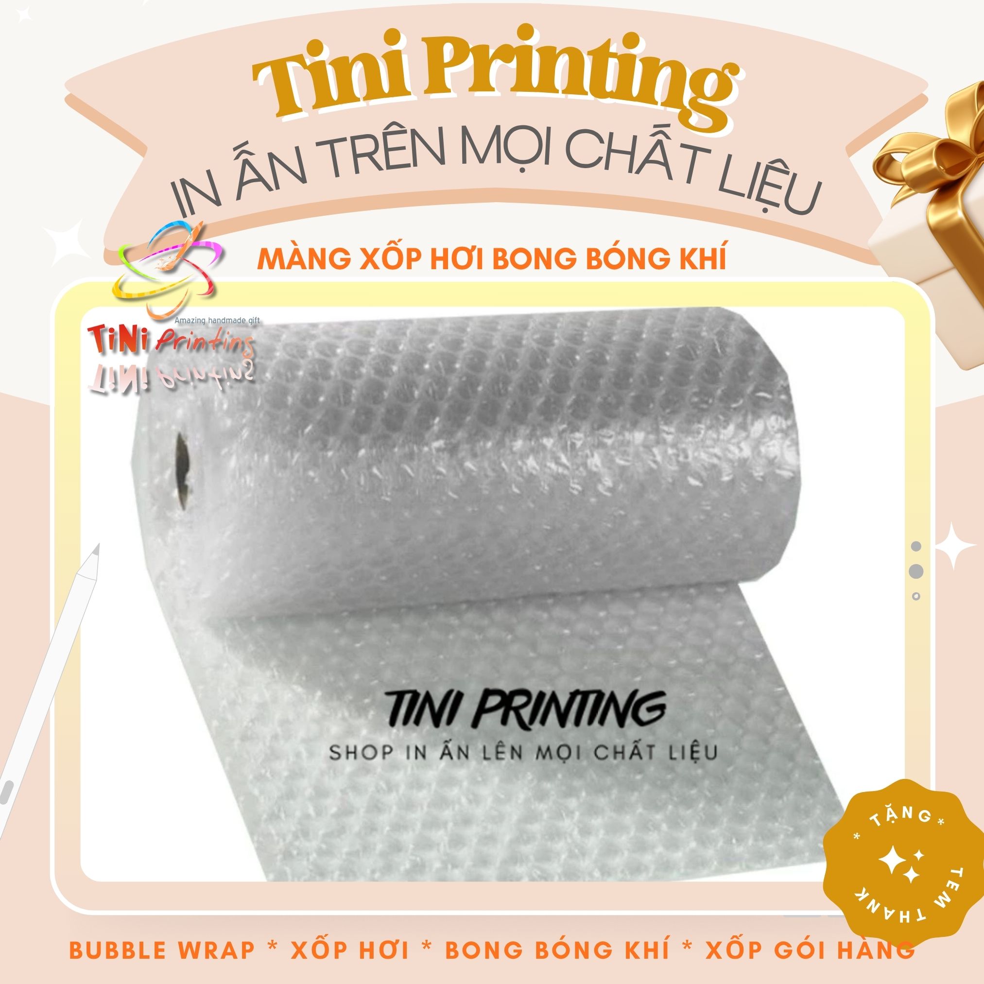 Màng Xốp Hơi bong bóng khí chống sốc Tini Printing bubble wrap bbw